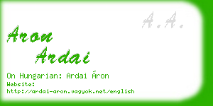aron ardai business card